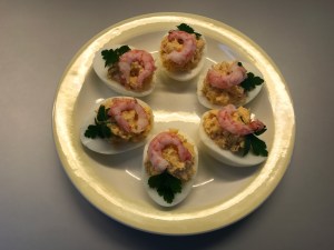 stuffed eggs with shrimp