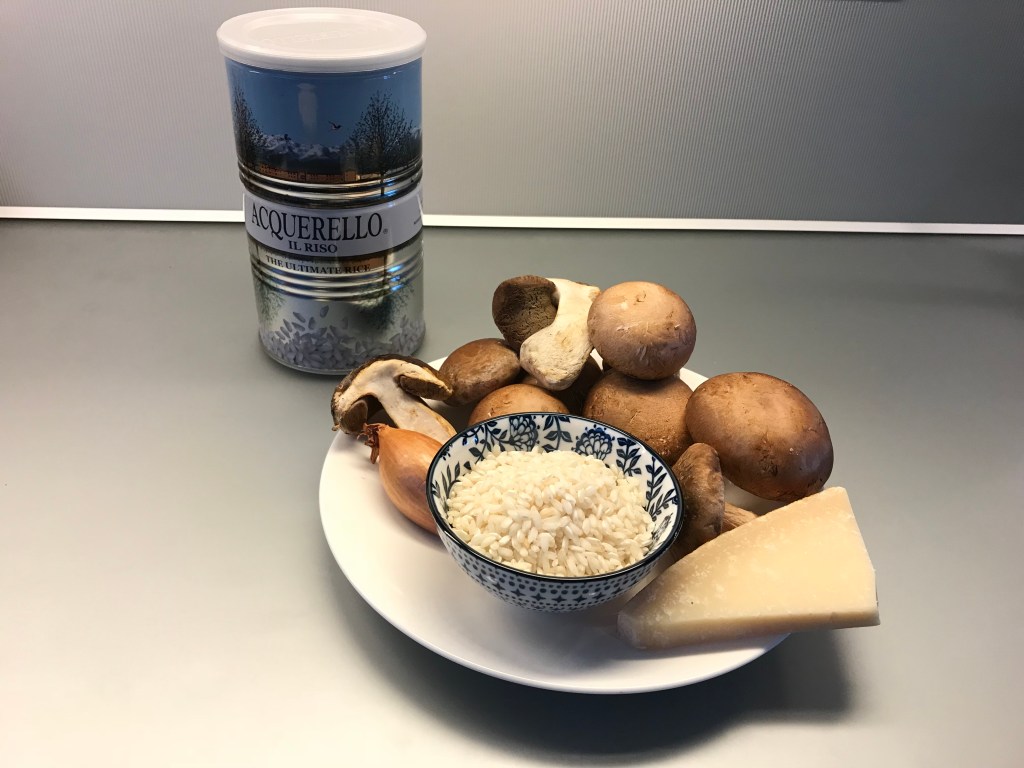 Ingredients of Risotto with Mushrooms © cadwu