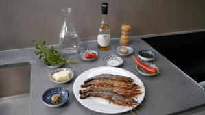 Ingredients of Fried Large Prawns © cadwu