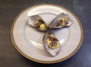 Antonio Carluccio's Oysters with Zablagione and White Truffle © cadwu