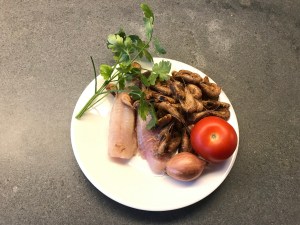 Ingredients of Red Gurnard with Shrimps © cadwu