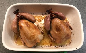 Quail with Pruneaux d'Agen, Sage and Olives from the oven © cadwu
