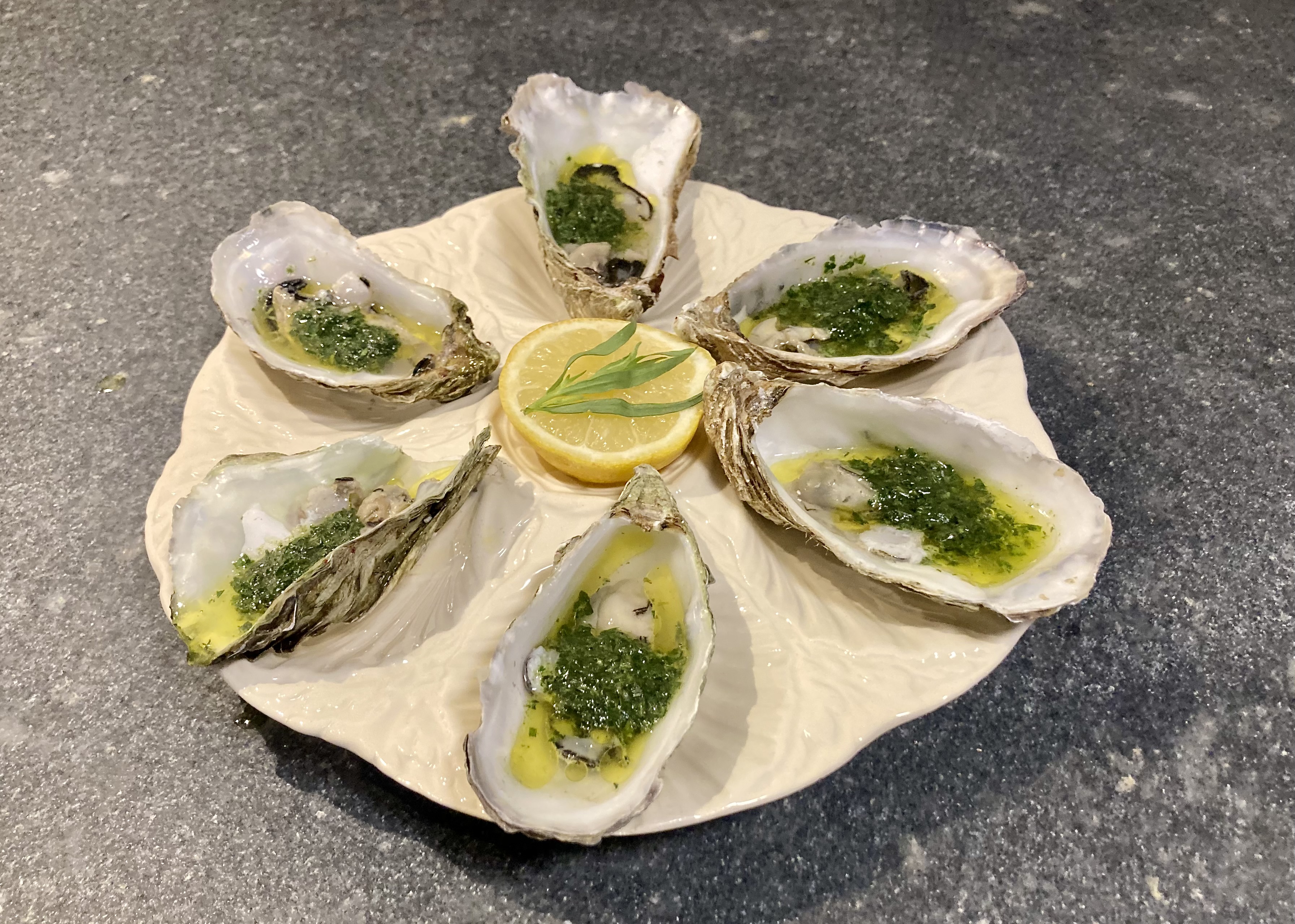 Oysters with Tarragon ©cadwu a delicious, simple and quick way of preparing oysters.