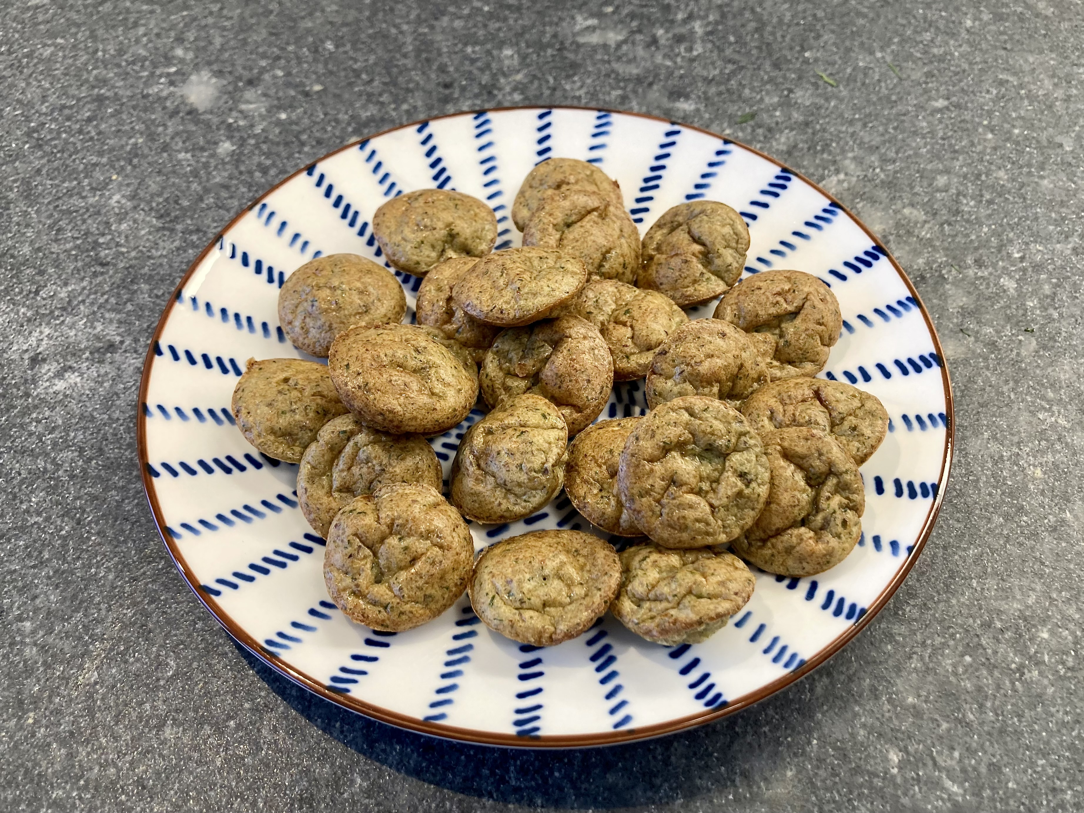 Roquefort and Mushroom Mini Bites ©cadwu with egg, pancetta and dill