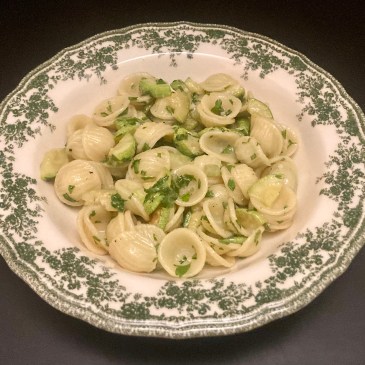 Orecchiette with Zucchini and Parsley ©cadwu is a great vegetarian starter that pays tribute to all ingredients, including the parsley.