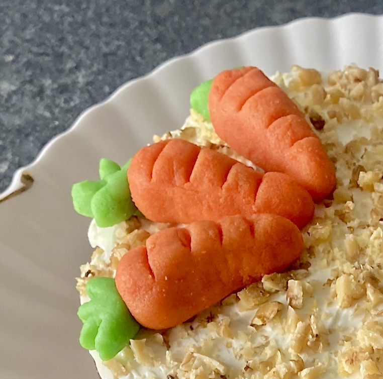 Three Carrots ©cadwu made with white marzipan and food colouring