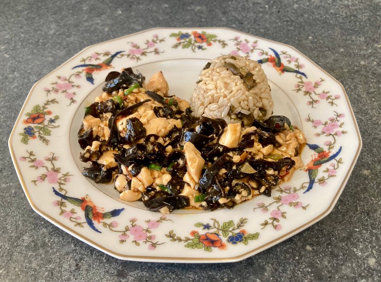 Mapo Tofu with Mushrooms ©cadwu made with wood ear and Sichuan pepper